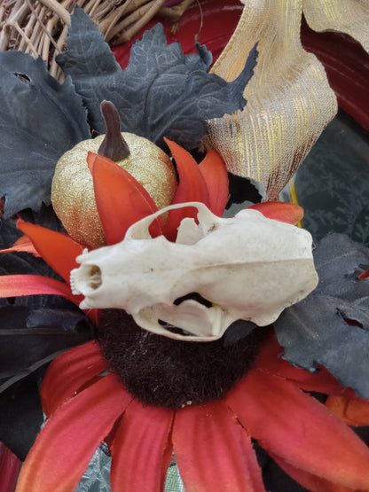 Mink Skull Wreath