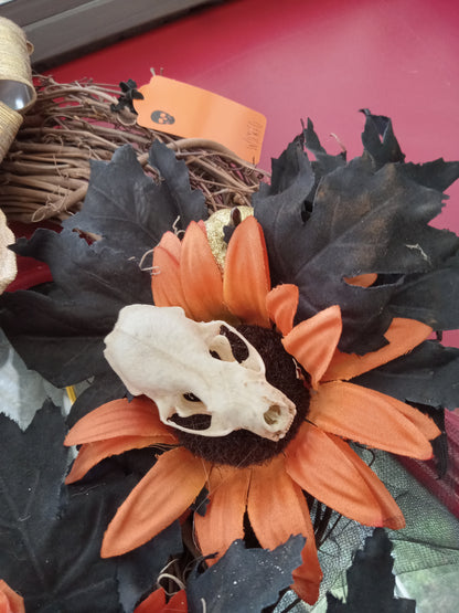 Mink Skull Wreath